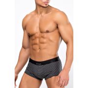 Мужские трусы боксеры R-111 Black-Melange Grey