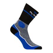 GD9181 Calza Sportiva Corta Nero-Blu